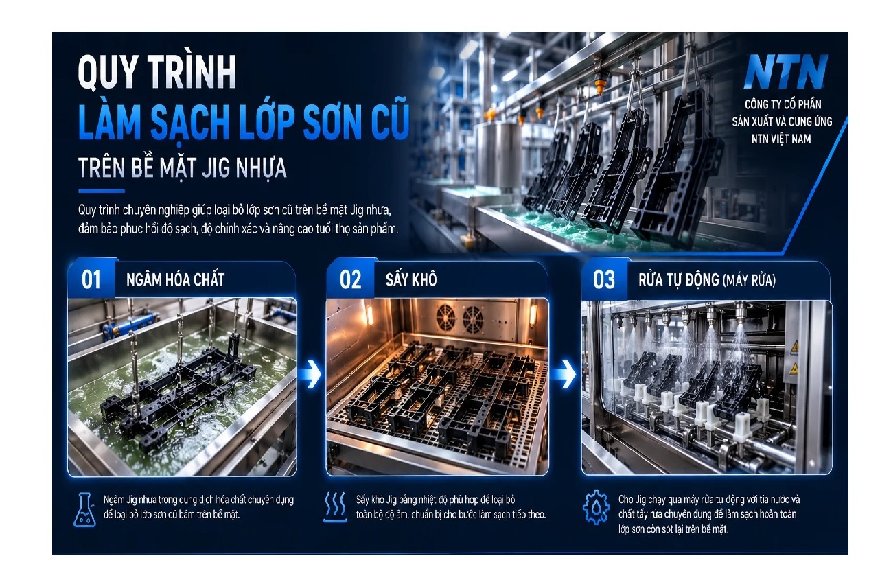 Làm sạch Jig nhựa tại NTN Việt Nam